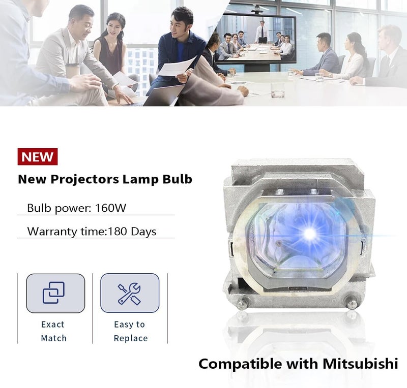 SORNEICDR VLT-HC5000LP/VLT-HC7000LP/RLC-032 Replacement Projector Lamp Bulb Compatible with Mitsubishi for HC4900 /HC5000 /HC5000(BL) /HC5500 /HC6000 /HC6000(BL) /HC4900W Projectors - Image 3
